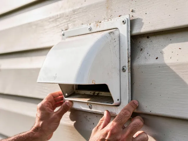 Wallingford Center Dryer Vent Cleaning technician delivering thorough residential dryer vent cleaning service in Wallingford Center